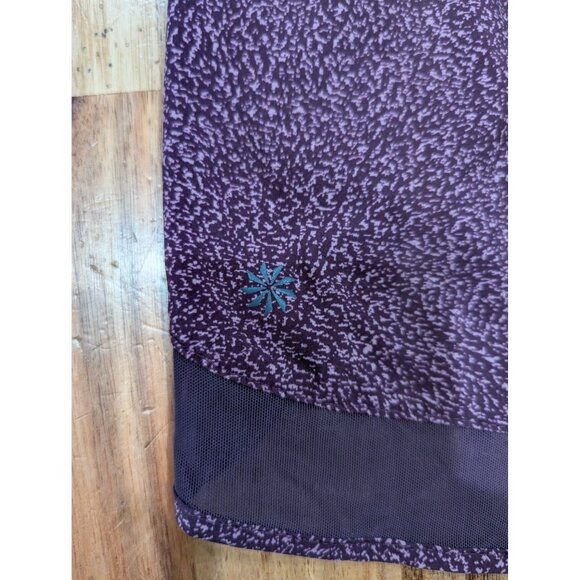 Athleta Womens Printed Mesh Racer Run Shorts Size 1X Purple Violet Static - Picture 4 of 5